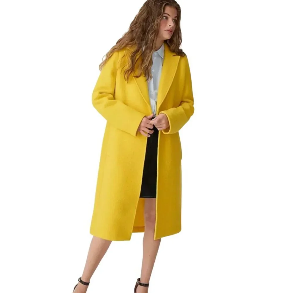 NWT JCrew Daphne Topcoat Coat Womens 0 Yellow Boiled Wool BT996 Jacket NEW